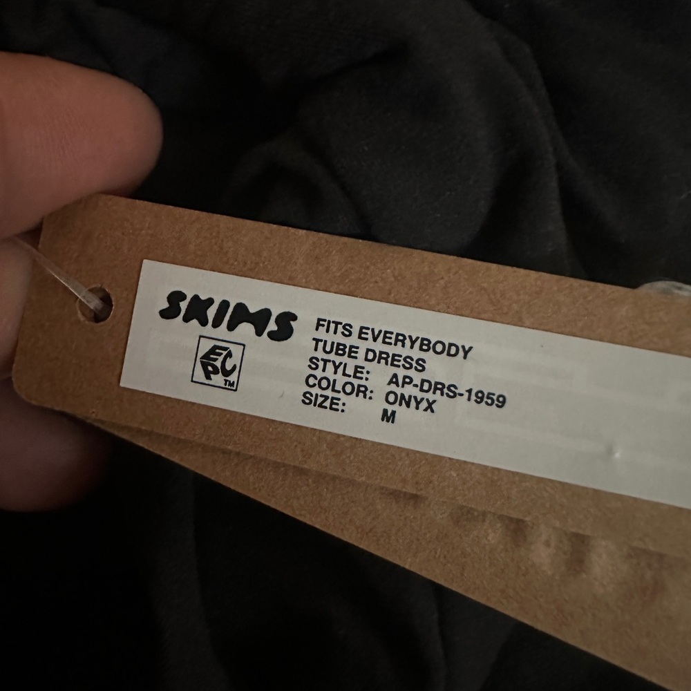 SKIMS Fits Everybody Tube Dress Onyx Medium NWT - Picture 5 of 5